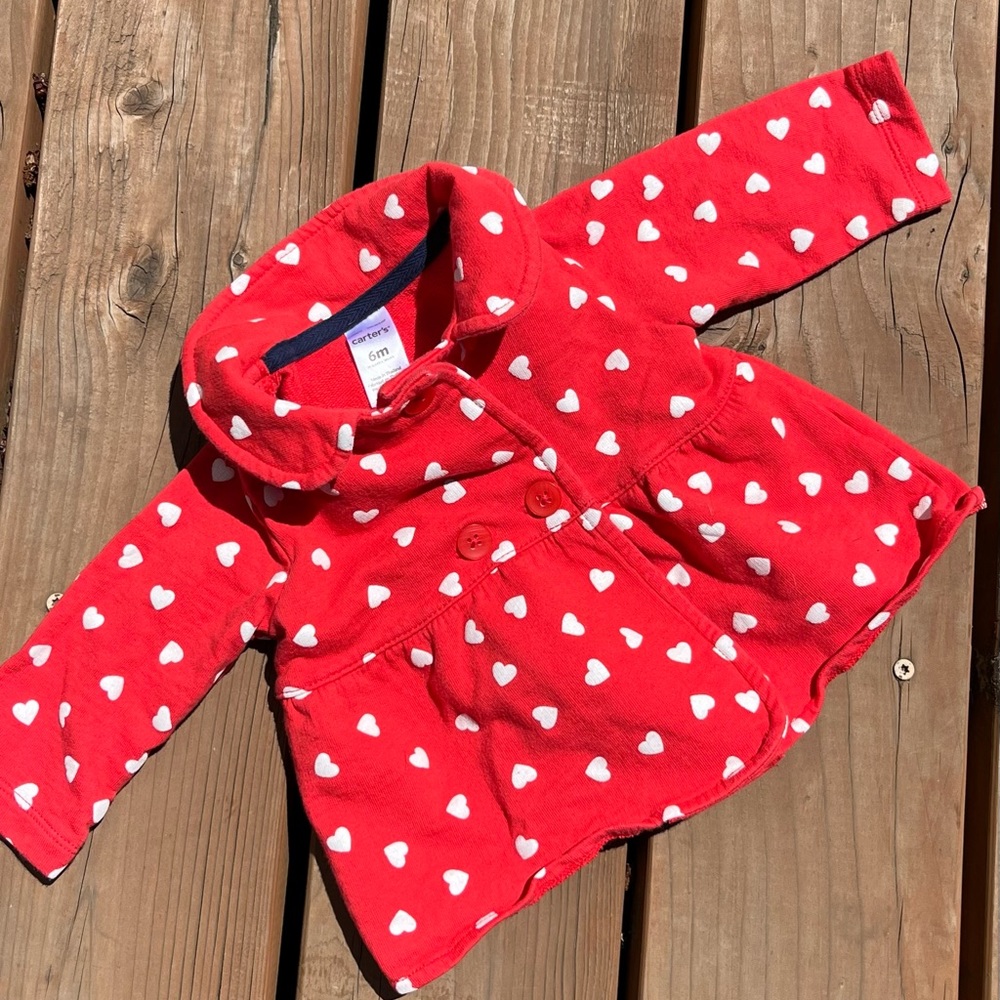 6mo Adorable Red Sweetheart Jacket